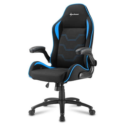 Sedia Gaming Sharkoon Elbrus 1 Black/blue Telaio Acciaio Basculante Tessuto Traspirante Braccioli Abbattibili