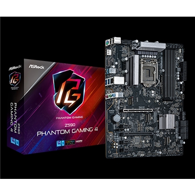Mb Asrock Z590 Phantom Gaming 4 Z590 Lga1200 4xddr4dc-4800o.c. 2xpcie4.0x16 Hdmi Usb3.2 6xsata3r M.2 Gblan Atx 90-mxbf00-a0uayz