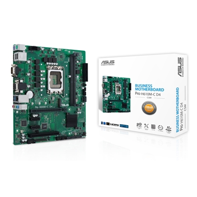 Mb Asus Pro H610m-c D4-csm H610 Lga1700 2xddr4dc-3200 Hdmi D-sub Dp 1xpcie4.0x16 4xsata3 M2 Gblan Usb3.2 Matx 90mb1a30-m0eayc