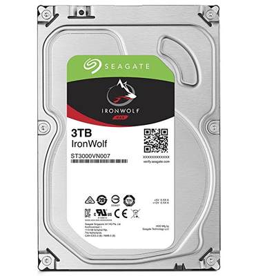 Hard Disk Sata3 3.5" X Nas 3000gb(3tb) Seagate Ironwolf St3000vn007 5900rpm Cache 64mb Per Nas Da 1 A 8 UnitÀ