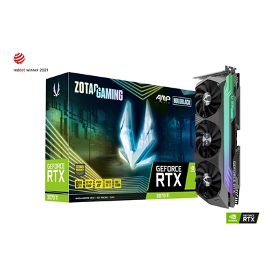 Svga Zotac Zt-a30710f-10p Rtx 3070 Ti Amp Holo Nvidia 8gb Gddr6x 256bit Pcie4.0 Hdmi 3xdp 1830mhz-boost Hdcp 3xfan 2