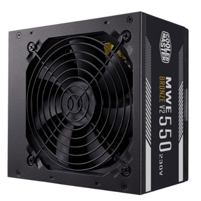 Alimentatore Atx 550w Coolermaster Mwe550 Mpe-5501-acabw-beu 550watt 80+ Bronze V2 200-240va 50-60hz Fan120mm Cavo Shuko