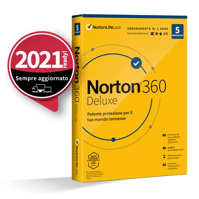 Norton Box 360 Deluxe -- 5 Dispositivi (21397535) - 50gb Backup Fino:02/09