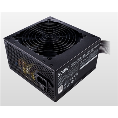 Alimentatore Atx 500w Coolermaster Mwe White Mpe-5001-acabw-eu Pfc Attivo 240vac Fan120mm Cavo Eu