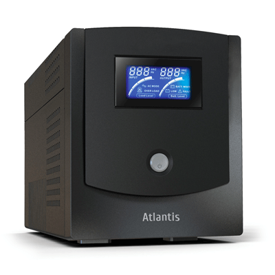 Ups Atlantis A03-hp3002 3000va/1500w Sinewave Ups+stabiliz+filtri Sw Shutdown Pc Via Usb/rs232 -doppia Batteria-garanzia 2 Anni-