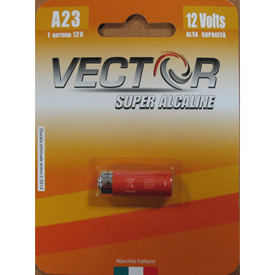 Batteria Alkalina Vector Da 12v Blister 1 Pz. Per Telecomando A23 Bata23-1b/a23sc1