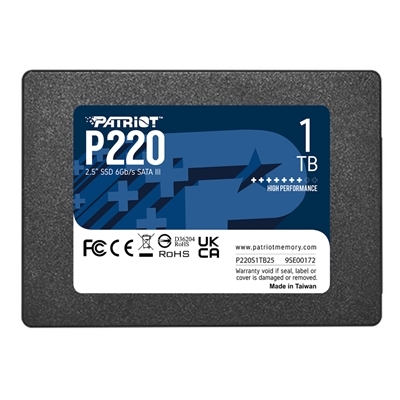 Ssd-solid State Disk 2.5" 1000gb(1tb) Sata3 Patriot P220s1tb25 P220 Read:550mb/s-write:500mb/s