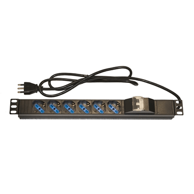 Rack19" Multipresa Lk10050 Con 6p Universali Tripolari/shuko Magnetotermica