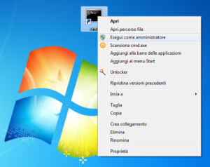 CMD - Windows - Esegui come amministrore