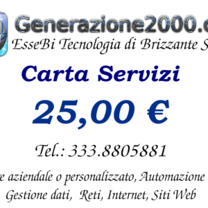 Carta Servizi 25 euro