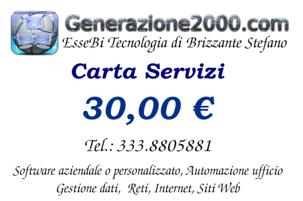 Carta Servizi 30