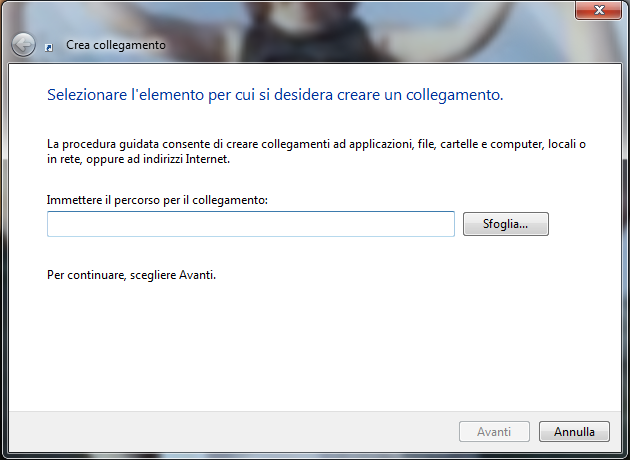 Crea Collegamento - Windows