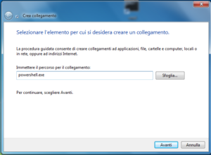 Crea Collegamento - powershell - windows