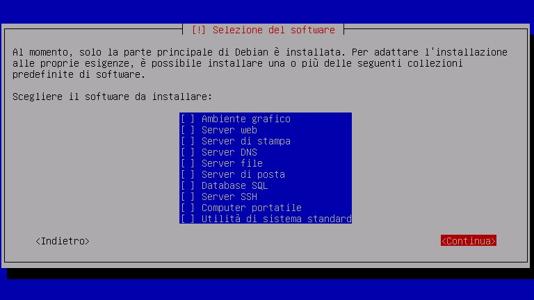 Debian Squeeze installazione minimale