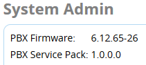 FreePbx - System Admin - Firmware versione