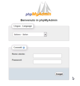 Log Page PhpMyAdmin