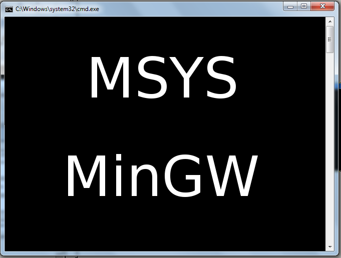 MSYS adn MinGW