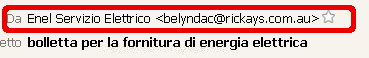 Mittente email fasullo