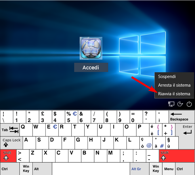 Windows 10 Login Safe mode key restart