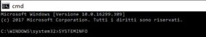 Windows 10 cmd systeminfo