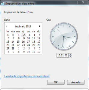 Windows 7 modifica data e ora