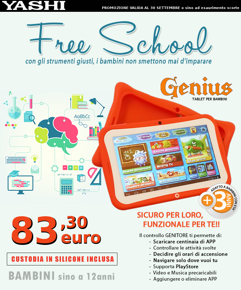 Yashi Tablet bambini Offerta settembre