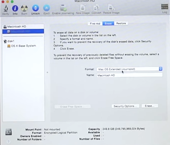 Yosemite-Disk Utilities-Erase disk