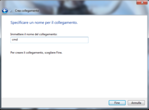  collegamento - nome cmd - windows