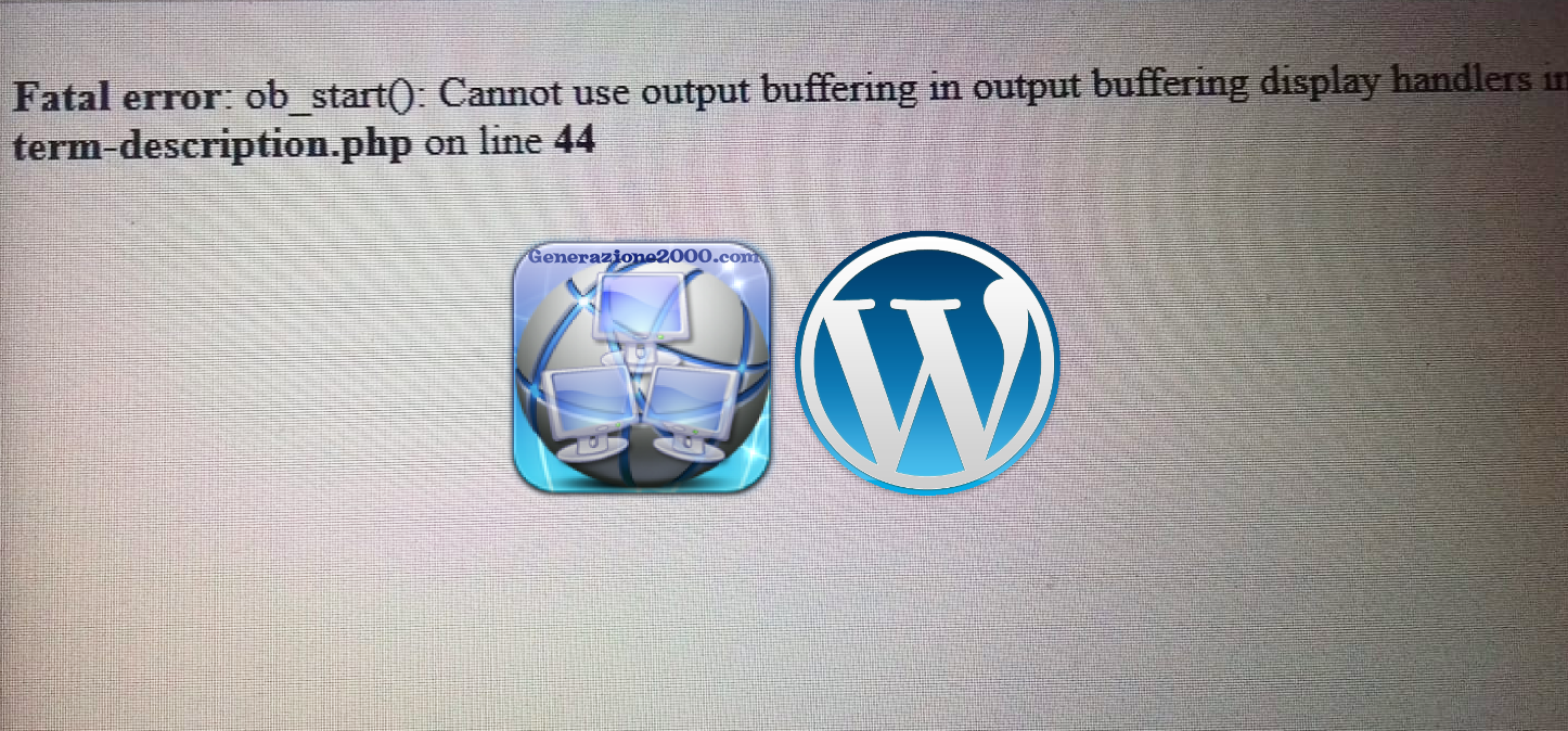 wordpress fatal error ob_start