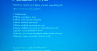 Windows 10 impostazioni di avvio